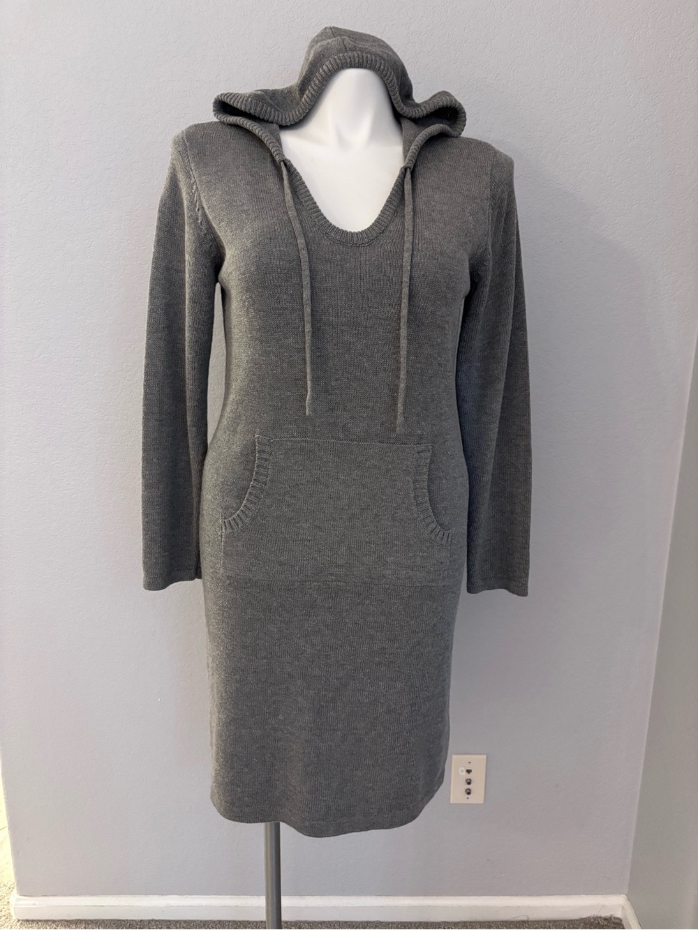 torrid Charcoal Gray Hooded Knit Sweater Dress